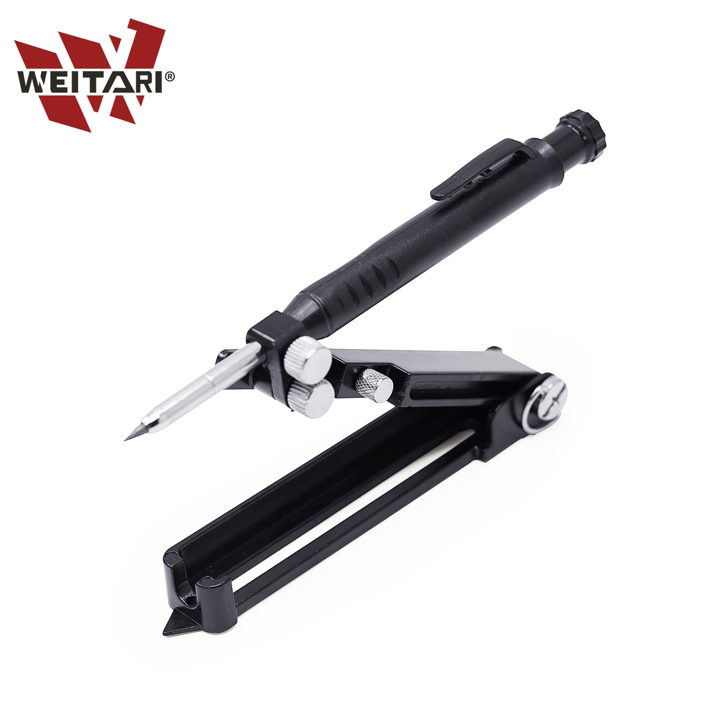 WEITARI Woodworking Graffiti Tools - Graffiti Measuring Aluminum Pencils, DIY Markers with Deep Holes, Adjustable Gauges