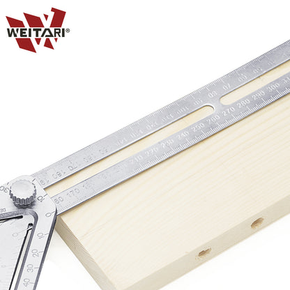 WEITARI Woodworking Protractor Triangle Ruler Angle Ruler Revolutionary Carpentry Tool Multifunctional Carpenter Tools Measuring Tools