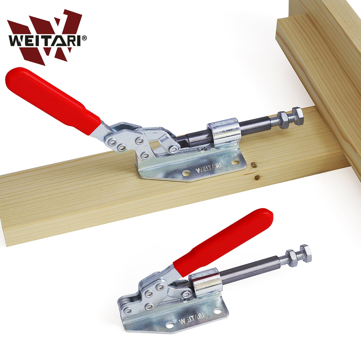 WEITARI® 2pcs Adjustable Toggle Clamp, Pull Button Quick Release Push Pull Action Toggle Clamp 397 Lbs Capacity 30mm Stroke 45# Steel 36020 Toggle Clamp