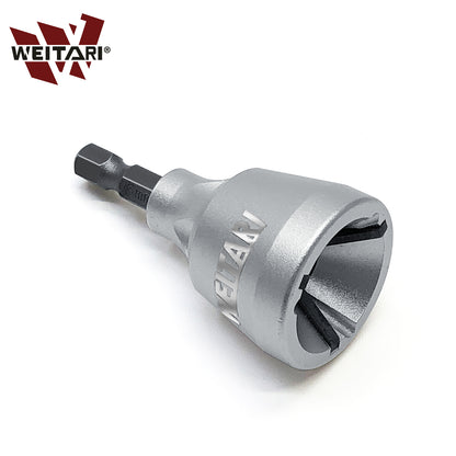 WEITARI® Deburring External Chamfer Tool, with HSS Blade and Tungsten Blade, Deburring Drill Bit, Remove Burr Tools 1/8"-3/4"(3mm-19mm)