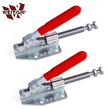 WEITARI® 2pcs Adjustable Toggle Clamp, Pull Button Quick Release Push Pull Action Toggle Clamp 397 Lbs Capacity 30mm Stroke 45# Steel 36020 Toggle Clamp