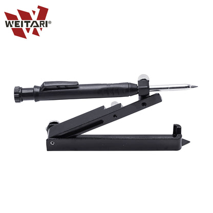 WEITARI Woodworking Graffiti Tools - Graffiti Measuring Aluminum Pencils, DIY Markers with Deep Holes, Adjustable Gauges