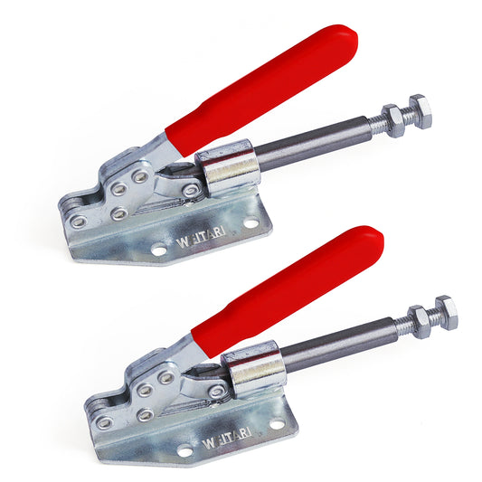 WEITARI® 2pcs Adjustable Toggle Clamp, Pull Button Quick Release Push Pull Action Toggle Clamp 397 Lbs Capacity 30mm Stroke 45# Steel 36020 Toggle Clamp