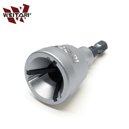 WEITARI® Deburring External Chamfer Tool, with HSS Blade and Tungsten Blade, Deburring Drill Bit, Remove Burr Tools 1/8"-3/4"(3mm-19mm)