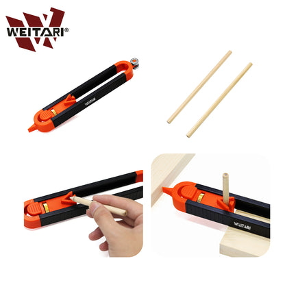 WEITARI® Precise Contour Gauge Scribe-Tool Woodworking - With Lock For Pencil, Profile Scribing Ruler,Upgrade Measuring Scriber Tools