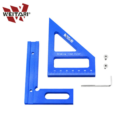 WEITARI® Square Protractor Miter Triangle Ruler Layout Measuring Tools