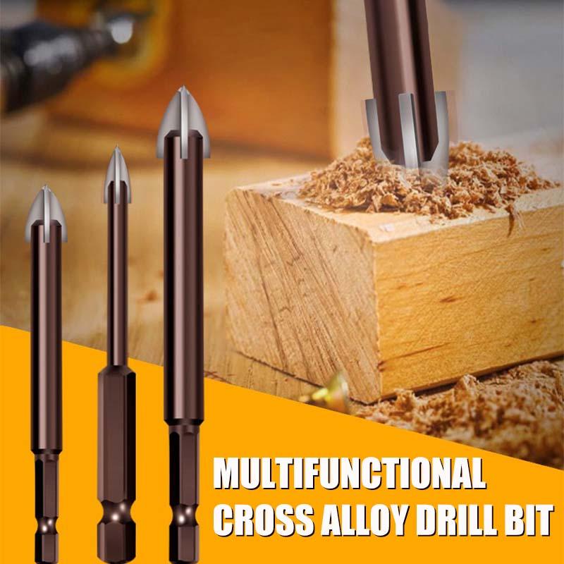 WEITARI® 3/4/5/6/7mm Cross Hex Tile Wall Drill Bits